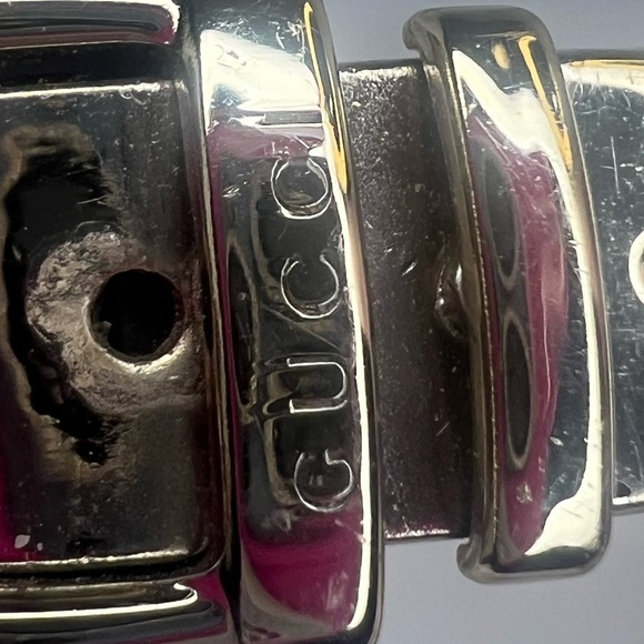 Gucci Vintage Gold Belt Buckle GG Logo Wrap Around Sunglasses - Picture 7 of 7